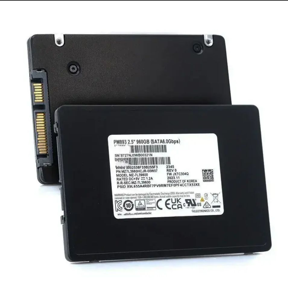 Brand original PM881 PM883 PM893 PM9A3 PM1643A 2.5-inch SSD hard drives: 960GB, 1.92TB, 3.84TB, 7.68TB.