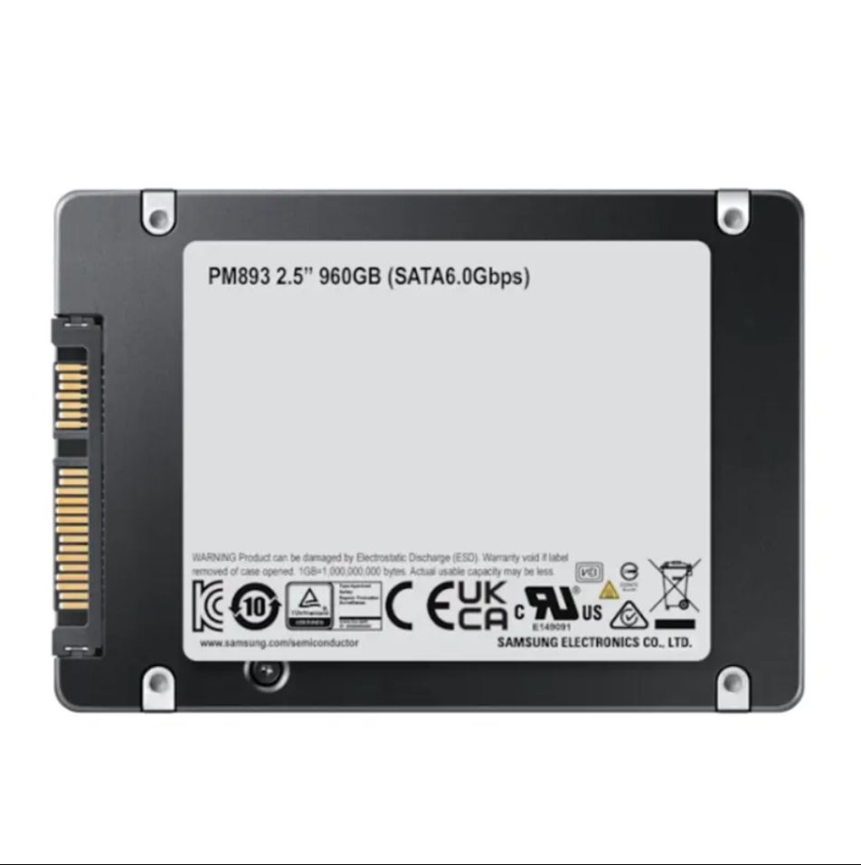 Brand original PM881 PM883 PM893 PM9A3 PM1643A 2.5-inch SSD hard drives: 960GB, 1.92TB, 3.84TB, 7.68TB.